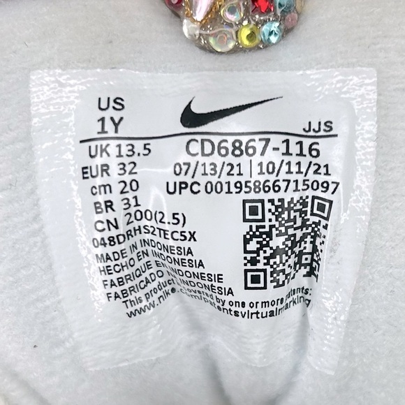 Nike Pre-School Air Max 90 | size 1 | white grey red - Picture 11 of 12